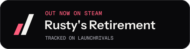 Dark launch badge for Rusty's Retirement