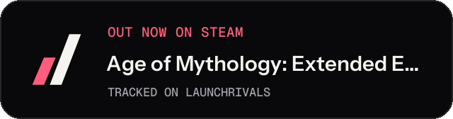 Dark launch badge for Age of Mythology: Extended Edition