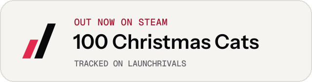 Light launch badge for 100 Christmas Cats