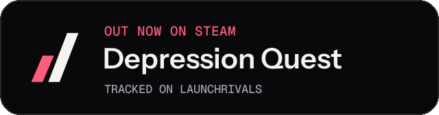 Dark launch badge for Depression Quest