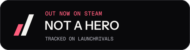 Dark launch badge for NOT A HERO