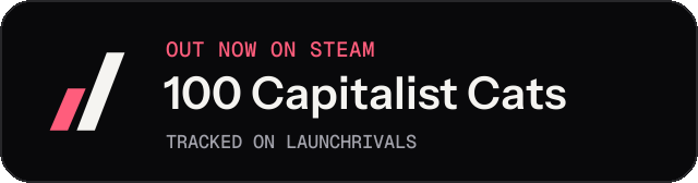 Dark launch badge for 100 Capitalist Cats