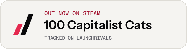 Light launch badge for 100 Capitalist Cats