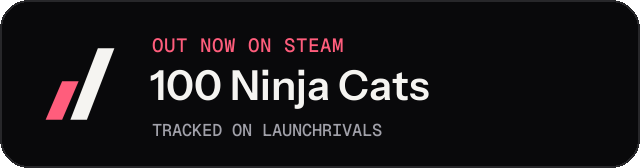 Dark launch badge for 100 Ninja Cats