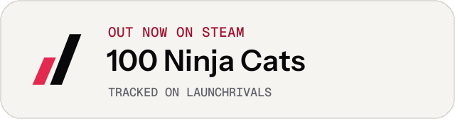 Light launch badge for 100 Ninja Cats