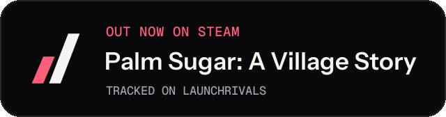 Dark launch badge for Palm Sugar: A Village Story