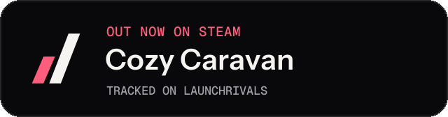 Dark launch badge for Cozy Caravan
