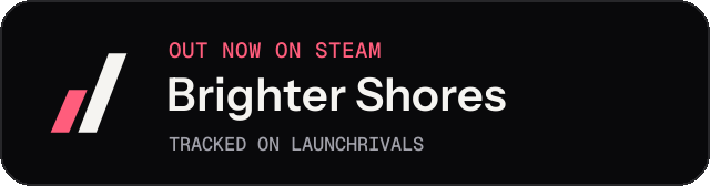 Dark launch badge for Brighter Shores