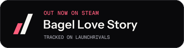 Dark launch badge for Bagel Love Story