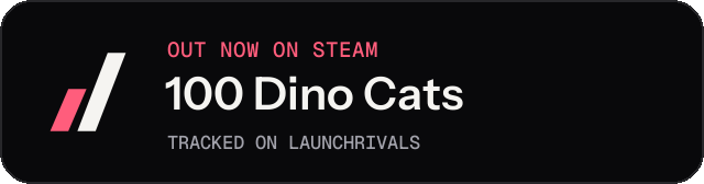 Dark launch badge for 100 Dino Cats