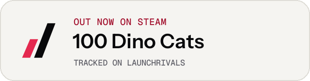 Light launch badge for 100 Dino Cats