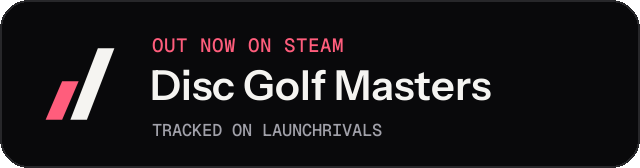 Dark launch badge for Disc Golf Masters