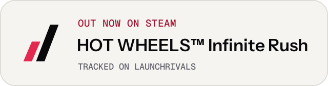 Light launch badge for HOT WHEELS™ Infinite Rush