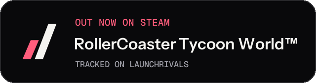 Dark launch badge for RollerCoaster Tycoon World™