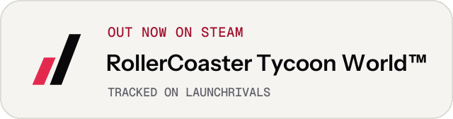 Light launch badge for RollerCoaster Tycoon World™