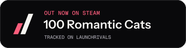 Dark launch badge for 100 Romantic Cats