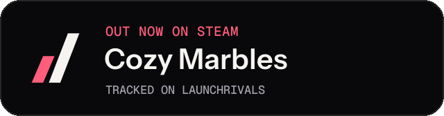 Dark launch badge for Cozy Marbles