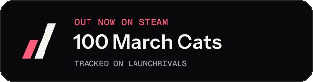 Dark launch badge for 100 March Cats
