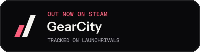 Dark launch badge for GearCity