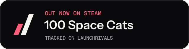 Dark launch badge for 100 Space Cats