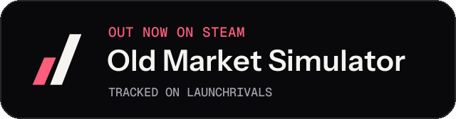 Dark launch badge for Old Market Simulator