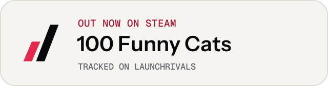 Light launch badge for 100 Funny Cats
