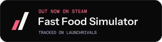 Dark launch badge for Fast Food Simulator