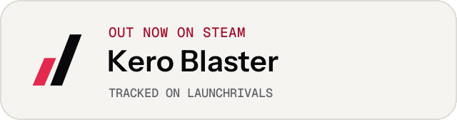 Light launch badge for Kero Blaster