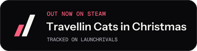 Dark launch badge for Travellin Cats in Christmas