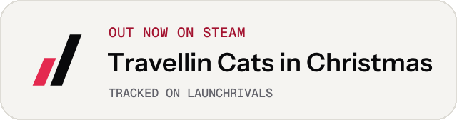 Light launch badge for Travellin Cats in Christmas