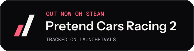 Dark launch badge for Pretend Cars Racing 2