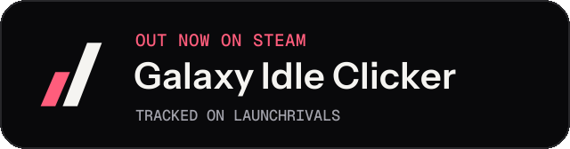 Dark launch badge for Galaxy Idle Clicker
