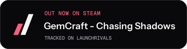 Dark launch badge for GemCraft - Chasing Shadows