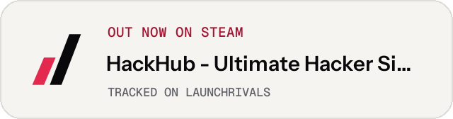 Light launch badge for HackHub - Ultimate Hacker Simulator