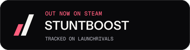 Dark launch badge for STUNTBOOST