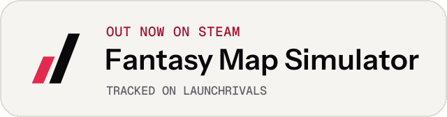 Light launch badge for Fantasy Map Simulator