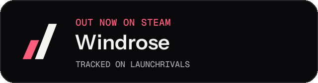 Dark launch badge for Windrose