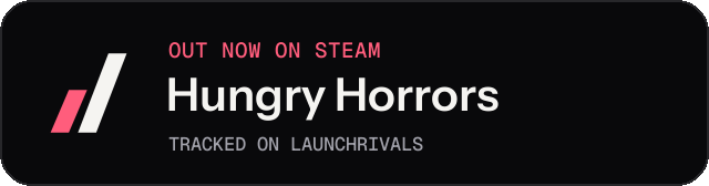 Dark launch badge for Hungry Horrors