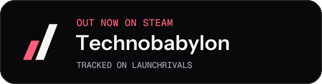 Dark launch badge for Technobabylon