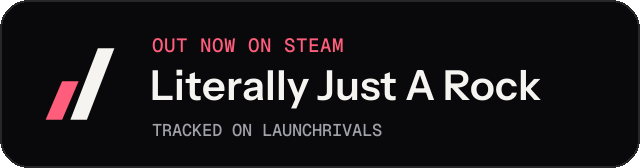 Dark launch badge for Literally Just A Rock