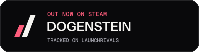 Dark launch badge for DOGENSTEIN