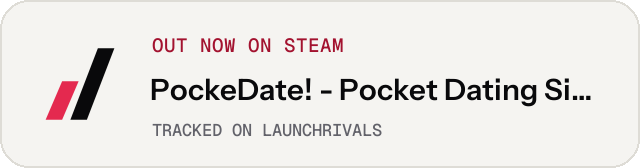 Light launch badge for PockeDate! - Pocket Dating Simulator