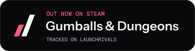 Dark launch badge for Gumballs & Dungeons