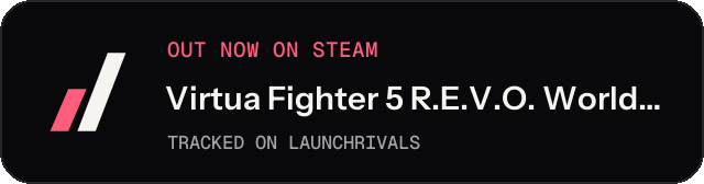 Dark launch badge for Virtua Fighter 5 R.E.V.O. World Stage