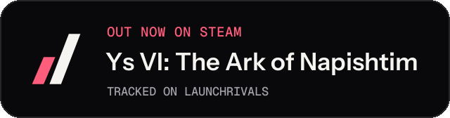 Dark launch badge for Ys VI: The Ark of Napishtim