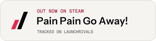 Light launch badge for Pain Pain Go Away!