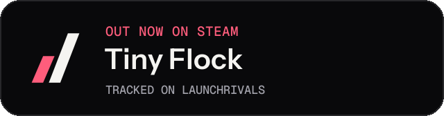 Dark launch badge for Tiny Flock