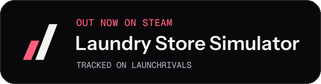 Dark launch badge for Laundry Store Simulator