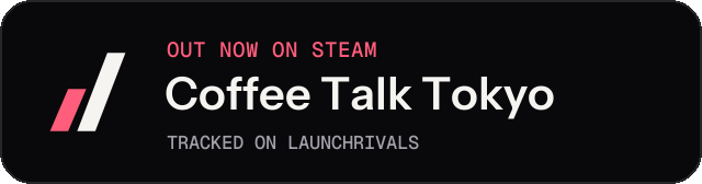 Dark launch badge for Coffee Talk Tokyo