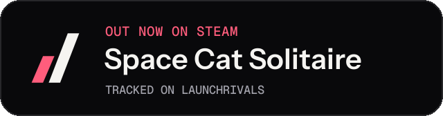Dark launch badge for Space Cat Solitaire